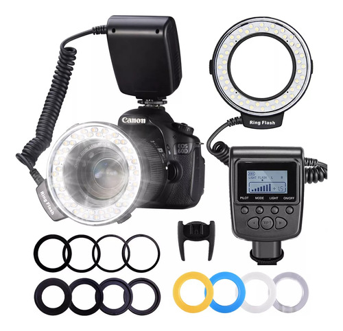 Para Canon Y Nikon Macro Led Ring, Linterna De Estudio