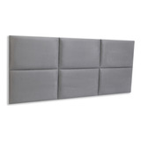 Cabeceira Casal 141x60 Cama Box Modulada Retangular Blu Cor Suede Cinza