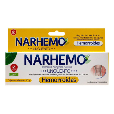 Narhemo Ungüento Alivio Hemorroides Tubo 30g | MercadoLibre
