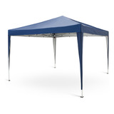 Tenda Praia Gazebo 3x3 Dobrável Sanfonada Com Sacola Azul