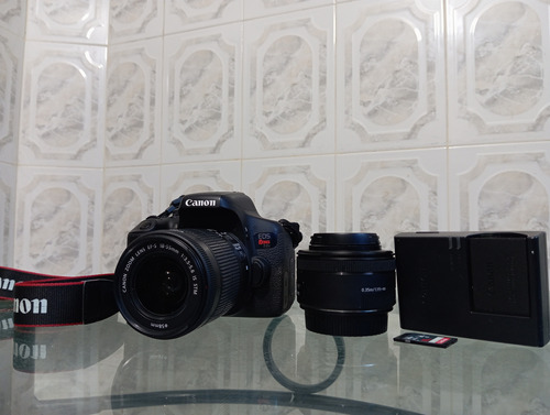 Canon T6i Lente 18-55 Mm+lente 50 Mm Canon+sd 16gb+estuche