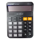 Calculadora Kadio Modelo Kd8906b 12 Dígitos Color Negro