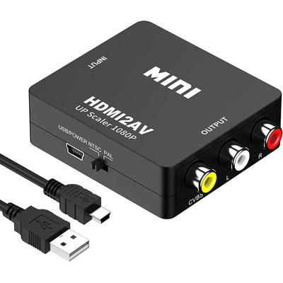 Uplayteck Hdmi A Av Convertidor, Hdmi A Rca Adaptador, 1080p Hdmi A Av 3rca Cvbs Video Compuesto Adaptador De Audio Paratv\u002Fps3\u002Fvhs\u002Fvcr\u002Fdvd\u002Fpc\u002Fblue-ray Dvd | Envío gratis