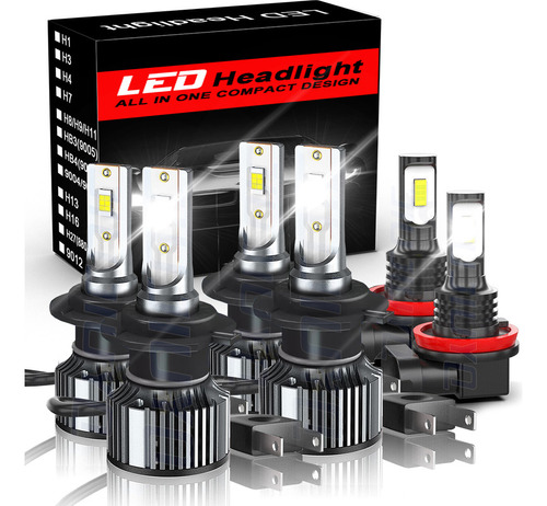 Kit Faros Luz Led H7 H8 30000lm Para Volkswagen Alta/baja