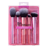 Real Techniques Face Essentials Kit 5 Pincéis Cor Rosa