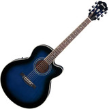 Electroacústica Jumbo Ibanez Ael10e Azul Nueva