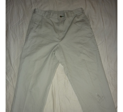 E Pantalon Tommy Hilfiger Gabardina Talle 34x30 Beige Art 56