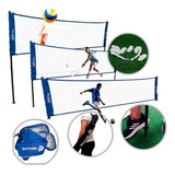 Cancha De Voley 3.0 Mts Badminton Y Fútbol Tenis 3 En 1 