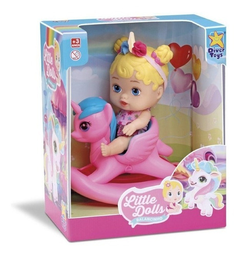 Muñeca Little Dolls - Balancinho Unicornio - 8043