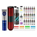 Kit Para Tatuar Profesional Completo Inalámbrico Tinta 18pzs