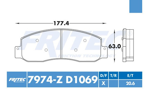 Balatas Delantero F-250 Super Duty 2006 6.0l Semimetalicas