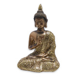 Buda Tailandês Yoga Rezando Buda Cobre Brilhante 12 Cm