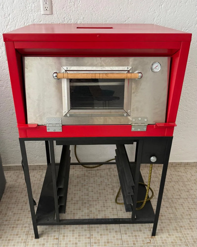 Horno A Gas, Para Pizza/pan Con Base Metálica Y Termómetro