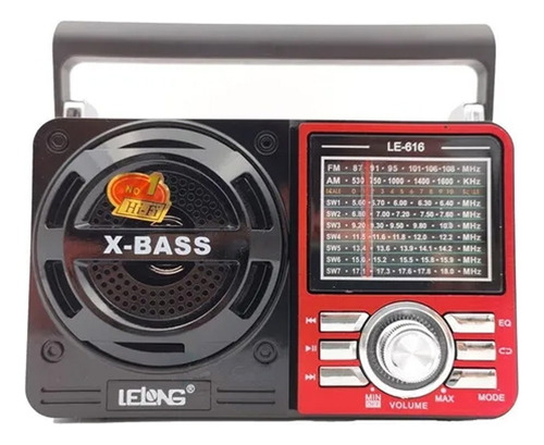 Rádio Bass Retro Vintage Caixa De Som Usb Mp3 Le-616 Lelong
