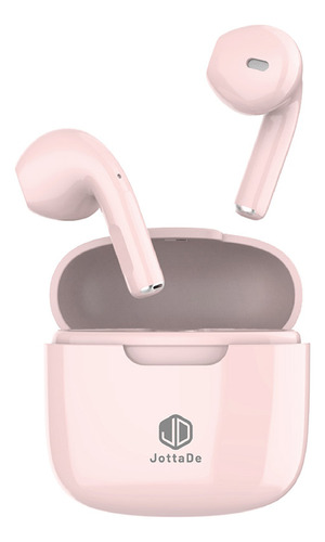 Auriculares Inalámbricos Jd Air Free In Ear Bluetooth Manos Libres Táctil Color Rosa