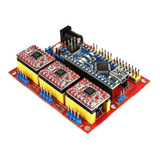 Cnc Shield V4, Placa Nano, Drivers A4988 E Cabo Para Arduino