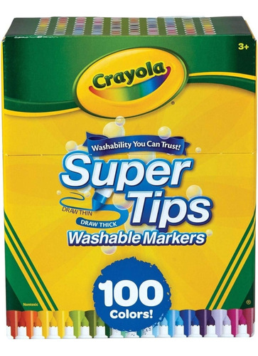 Crayola Super Tips X 100 Colores - Lavable - Mejor Precio!