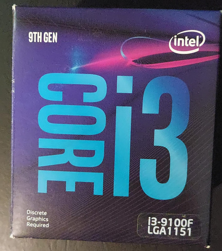 Procesador I3 9100f Lga1151 Generación 9 