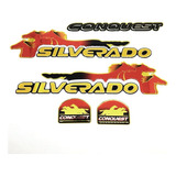 Kit Adesivos Silverado Conquest 1999/2000 Emblemas Resinados