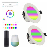 Kit De 2 Lámparas Led Smart Wifi 5w Spot Luz Multicolor