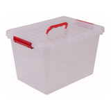 Set X6 Cajas Organizadoras Plasticas Con Tapa Grandes 24 Lt