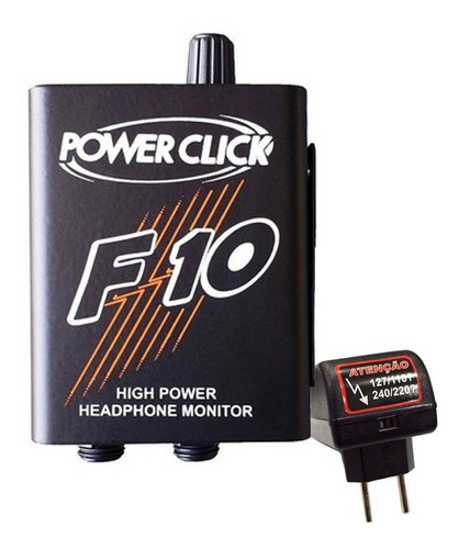 Amplificador De Fone Power Click F10 + 1 Fonte Bivolt Ps01