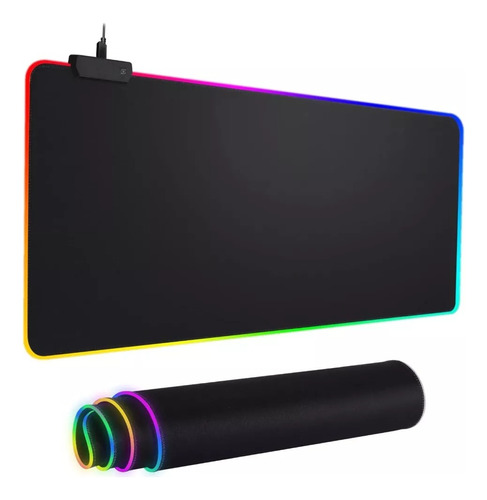 Mouse Pad Gamer Rgb 800mm X 300mm Negro