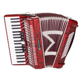 Acordeon 80 Baixos Michael Acm8007n Prd Vermelho Perola Case