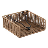 Porta Guardanapo De Mesa Em Rattan Com Trava Cozinha Luxo