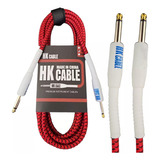 Cable Plug Plug De 5 Metros Entelado Cable Hk Guitarra Bajo