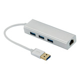 Adaptador De Red Gigabit Ethernet Hub Usb3.0+hub De 3 Puerto