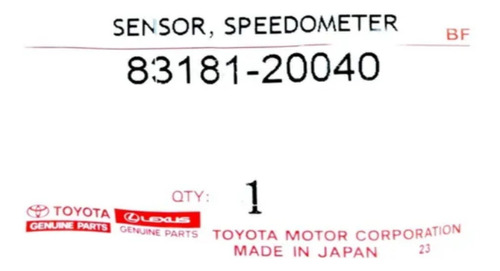 Sensor Velocidad Meru Prado Terios 1.3 1.5 Land Cruiser Fj70 Foto 6