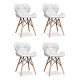 Silla Eames Hexagonal Tapizada  Set X 4 Velvet Decoraciones