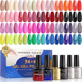 Lavender Violets Kit De Esmalte De Uñas En Gel, 36 Colores V