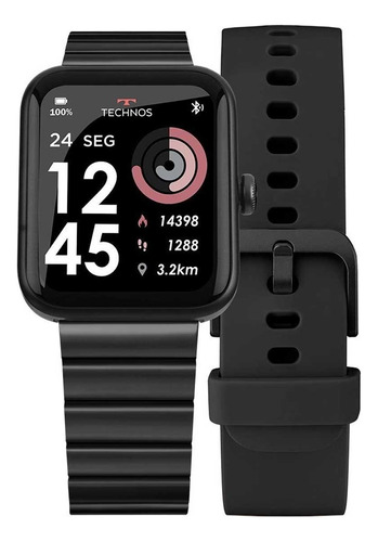 Smartwatch Technos Troca-pulseira Tmaxai/7p Preto