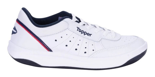 Zapatilla De Cuero  Escolares Topper De Cuero Xforce Blancas