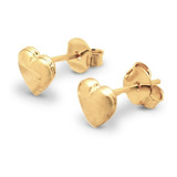 Aros Corazón 5mm Enchapados Oro 18k