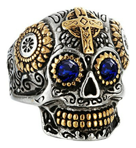 Anillo Calavera Gótico Acero Inoxidable Hombres