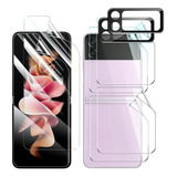 2 Piezas Hidrogel + 2 X Protector Lente Para Galaxy Z Flip 3