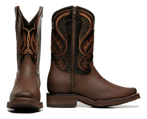 Bota Vaquera Rio Grande Para Hombre En Piel Carson 29