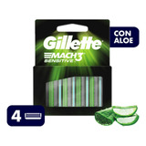 Repuestos Afeitar Gillette Mach3 Sensitive 4 Un