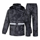 Impermeable Camuflado Sudadera Reflectivo Moto Chaqueta 