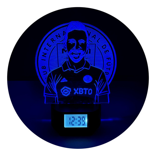 Lámpara 3d Messi Miami Base Reloj + Control