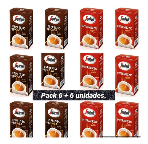 Cafe Molido 6 X 250gr Intermezzo Y 6 X 250gr Espresso Casa  