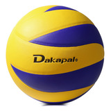 Balón Voleibol Con Diseño, Amarillo/azúl, No 5 Con Inflador