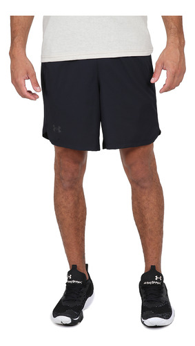 Short Under Armour Launch 7 Graphic Hombre En Negro Y Blanco