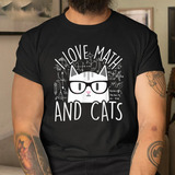 Polera Unisex Gatos Gatitos Love Matematic Algodon Estampado