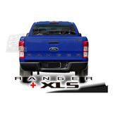 Calco Ford Ranger Portón Negro Borde Gris Plata + Xls