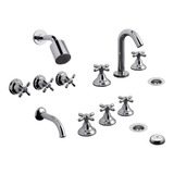 Grifería Completa Fv Newport Lavatorio Bidet Ducha 900.03/b2