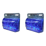 Juego De Faros Led Laterales Camion 12v - Azul Poli 26264